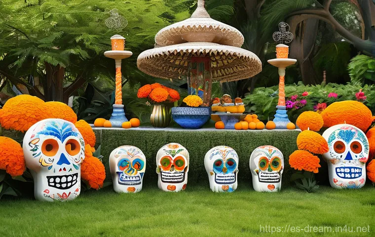 꿈의정원 글로벌 서버 동향 - **Día de Muertos Garden Celebration**
A vibrant, whimsical "Dream Garden" scene celebrating Día ...