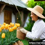 꿈의정원 NPC 호감도 올리기 - **Prompt:** A sunny afternoon in "Jard&iacute;n de ensue&ntilde;o". Sofia, the floral designer, is tending to a vi...