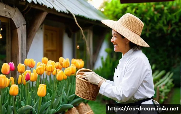 꿈의정원 NPC 호감도 올리기 - **Prompt:** A sunny afternoon in "Jard&iacute;n de ensue&ntilde;o". Sofia, the floral designer, is tending to a vi...